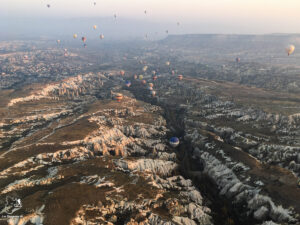 Vallée des roses lors de mon voyage en Cappadoce