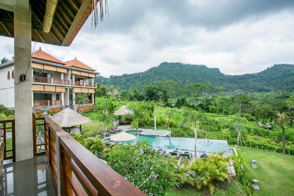 Hébergement à Sidemen à Bali dans notre voyage en groupe entre femmes organisé entre Voyageuses du Québec à Bali #bali #voyage #femme #voyageorganise