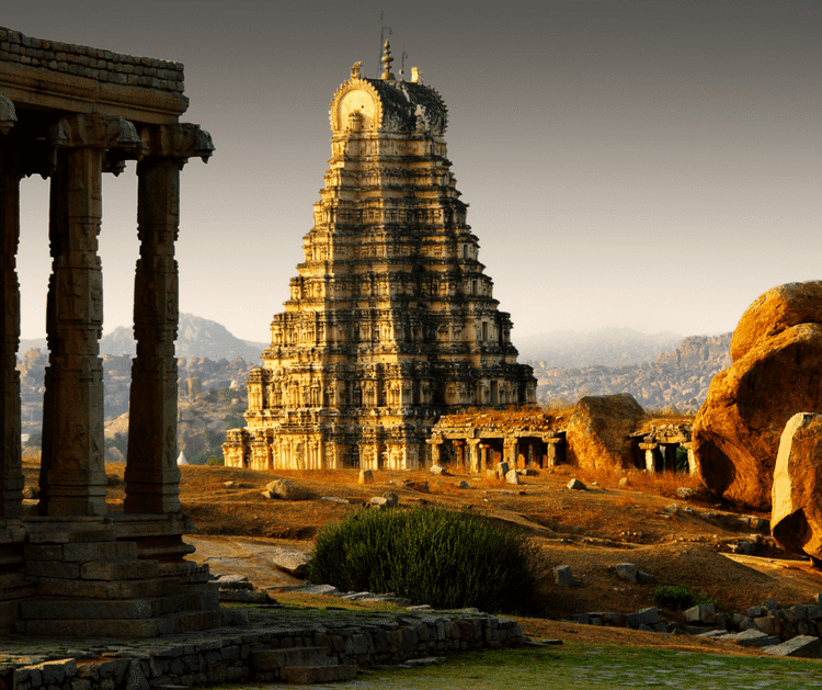 Temple de Hampi lors de notre voyage organisé entre femmes en Inde du Sud #Inde #Indedusud #voyageentrefemmes #voyage #voyagedegroupe #voyageorganise